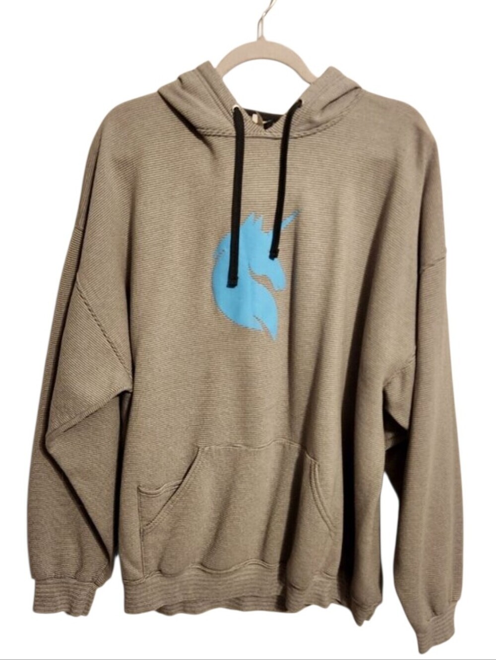 Fruit of the Loom | Men's Gray Athleisure Graphic Pullover Hoodie (Size 2XL)